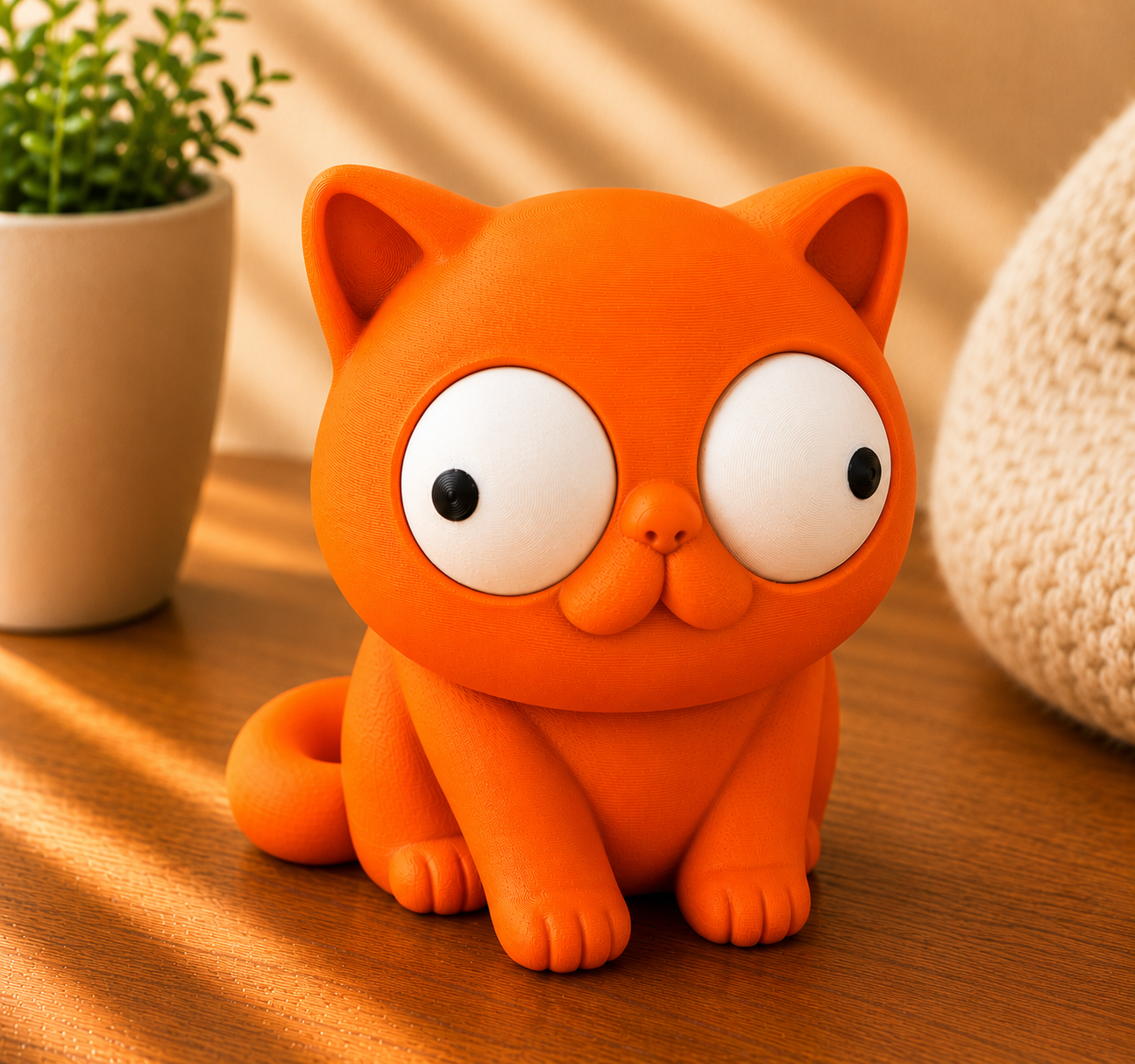 Goofy Katze | Süße 3D-gedruckte Sammelfigur – VantaVice