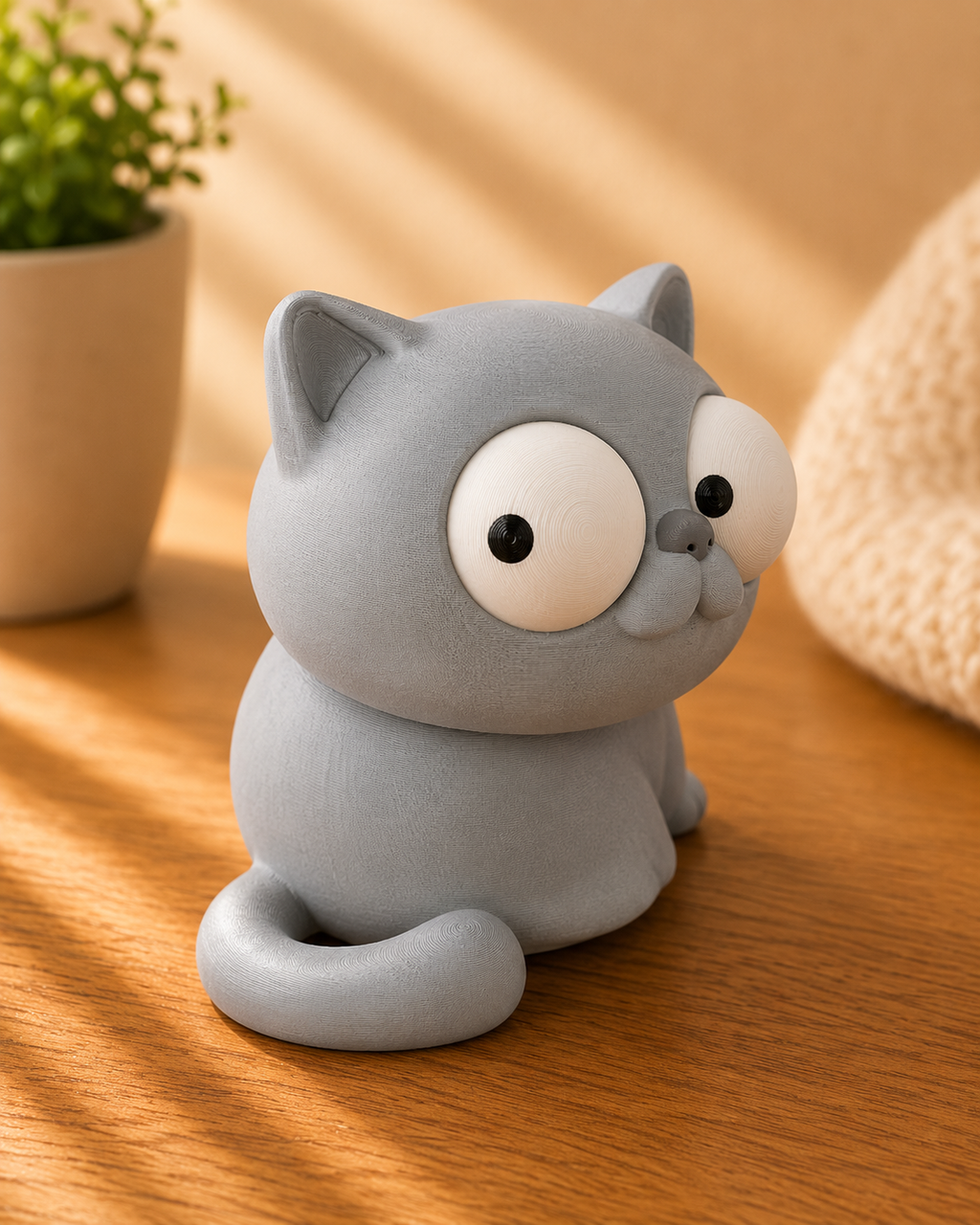 Goofy Katze | Süße 3D-gedruckte Sammelfigur – VantaVice