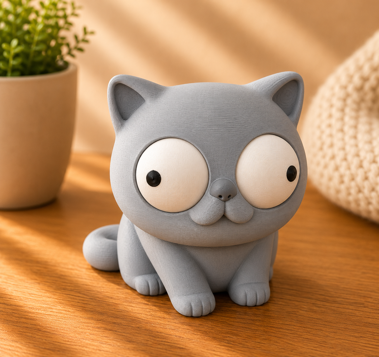 Goofy Katze | Süße 3D-gedruckte Sammelfigur – VantaVice