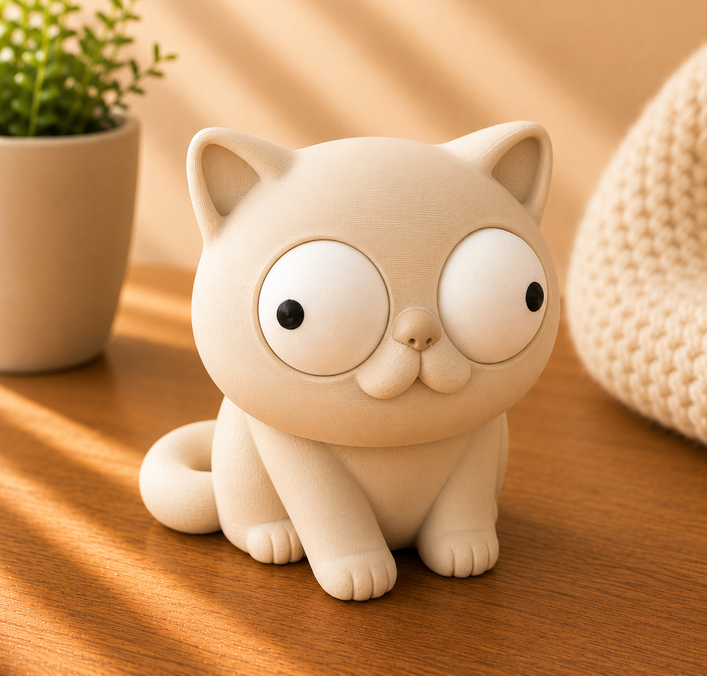 Goofy Katze | Süße 3D-gedruckte Sammelfigur – VantaVice
