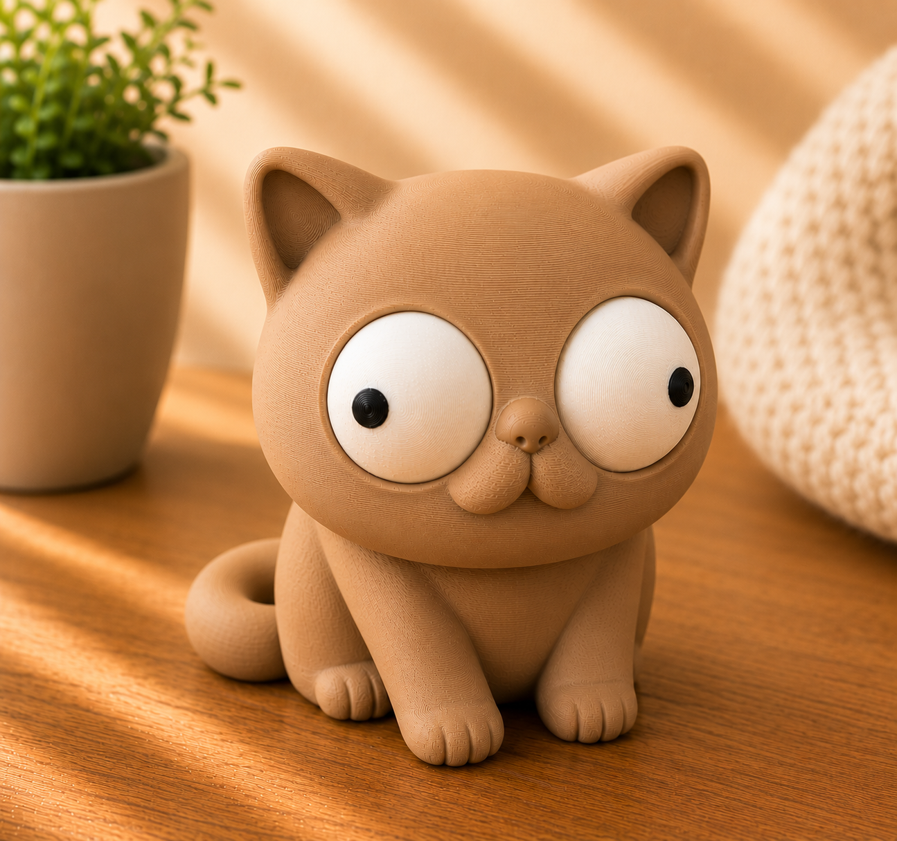 Goofy Katze | Süße 3D-gedruckte Sammelfigur – VantaVice