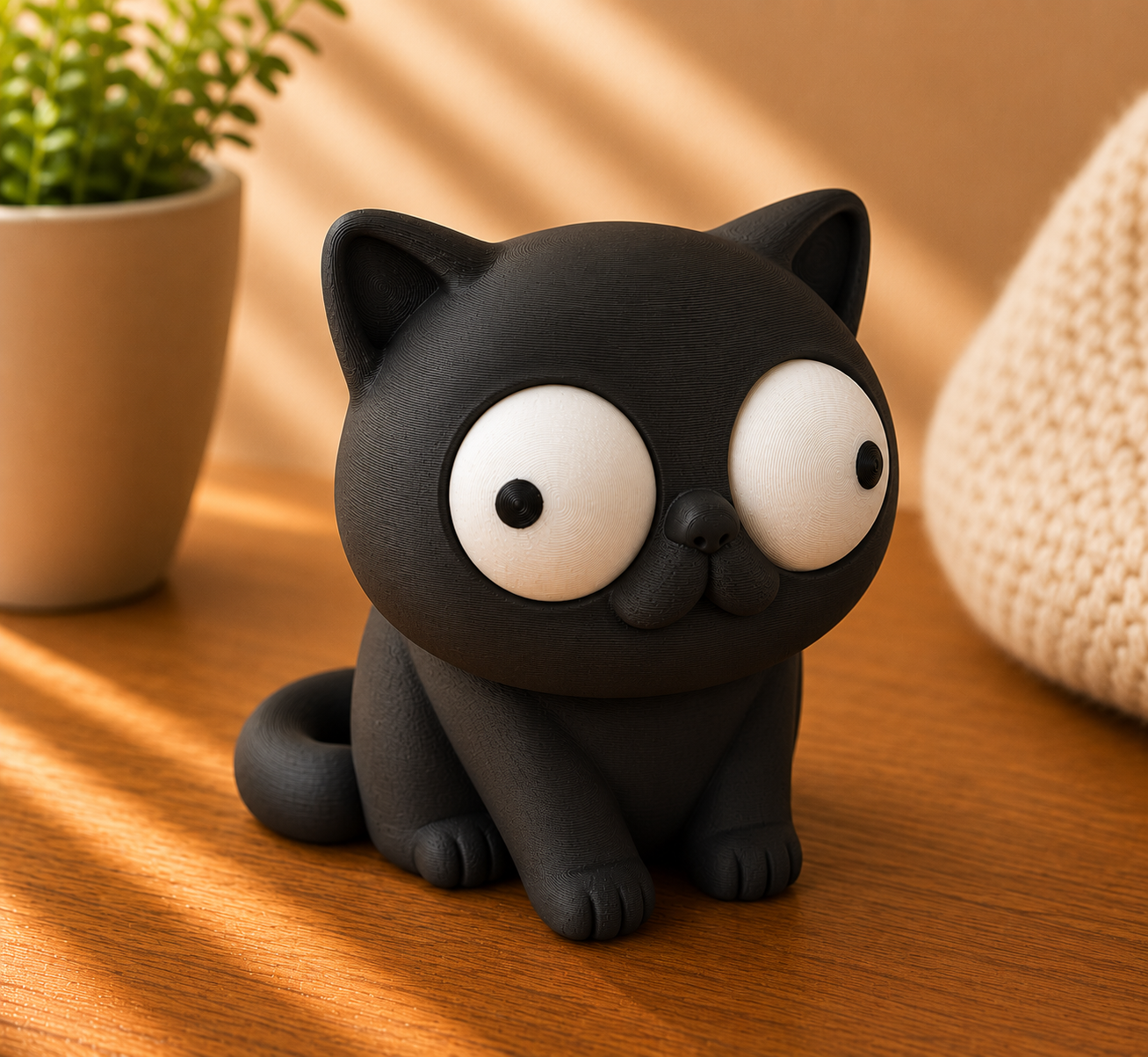 Goofy Katze | Süße 3D-gedruckte Sammelfigur – VantaVice