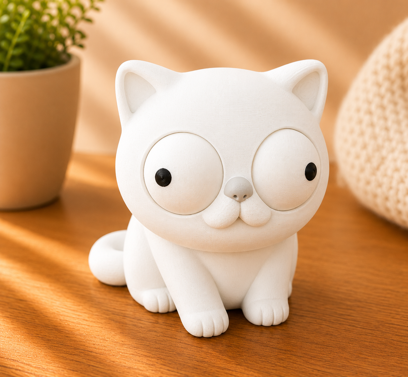 Goofy Katze | Süße 3D-gedruckte Sammelfigur – VantaVice