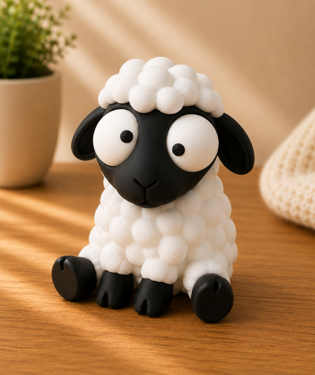 Goofy Schaf | Süße 3D-gedruckte Sammelfigur – VantaVice