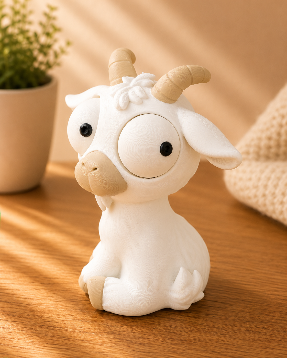 Goofy Ziege | Süße 3D-gedruckte Sammelfigur – VantaVice